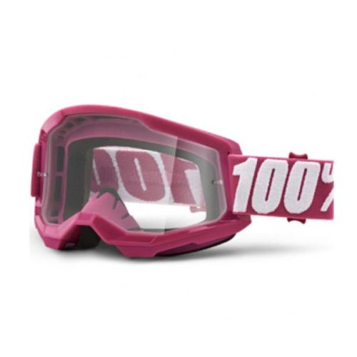 100 PROCENT (2023) STRATA 2 YOUTH GOGGLE FLTETCHER – CLEAR LENS STRATA 2 JUNIOR DETSKÉ OKULIARE RUŽOVÉ OBOŠOVKY TRANSPARENTNÉ STARÝ KÓD: 50521-101-06