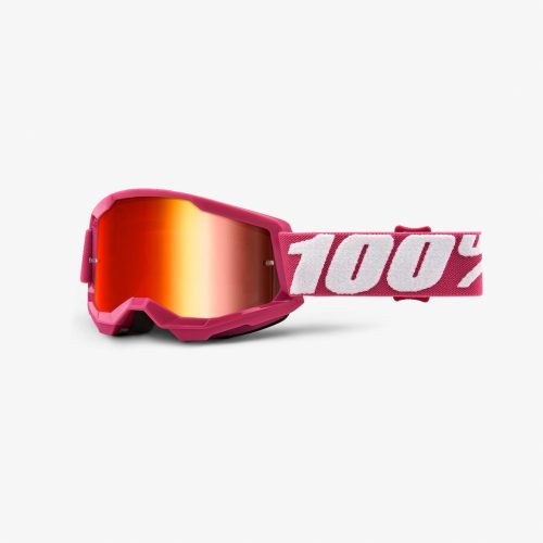 100 PROCENT (2023) FA20 STRATA 2 YOUTH GOGGLE FLETCHER – ZRKADLOVÉ ČERVENÉ zorníky – STRATA 2 JUNIOR DETSKÉ OKULIARE RUŽOVÉ/BIELY RAPID RED MIRROR STARÝ KÓD: 50521-251-06