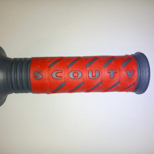 ARIETE Rukoväť 10699-GR SCOUTY (120MM) BEZ DIER ČERVENÁ/Sivá