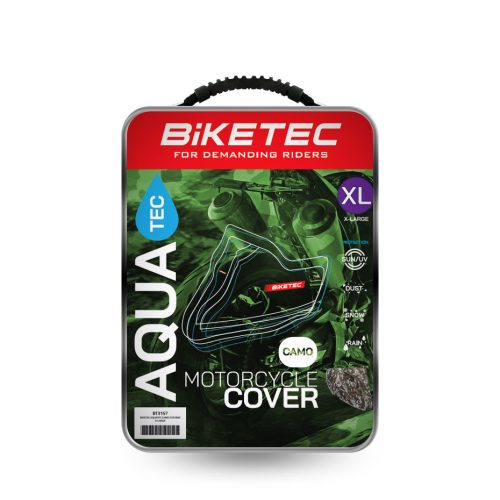 BIKETEC VODEODOLNÝ KRYT NA MOTOCYKEL AQUATEC ČIERNA/Sivá VEĽKOSŤ M