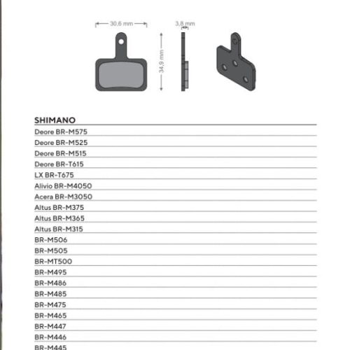 BRENTA BRZDOVÉ OBLOŽENIE NA BICYKEL E-BIKE MTB / CESTNÁ / ELEKTRICKÁ VHODNÁ AVID ELIXIR 9 / 7 / 5 / 3 / 1 / CR / R, SRAM XX, XO,DB1,DB 3, DB 5, LEVELT, LEVEL TL (MAXIMÁLNA ODOLNOSŤ PRE VYS. TEPLOTY) BR220