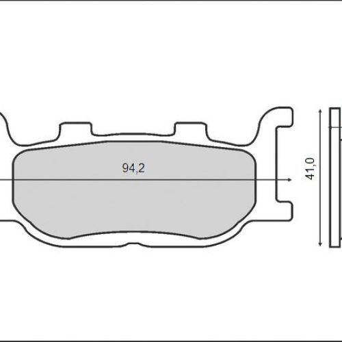 BRENTA BRZDOVÉ OBLOŽENIE KH199 PREDNÉ YAMAHA YP 250/400 MAJESTY, FZ6, XJ6, XVS 1100, MT03, XV125/250 (FT 3019)