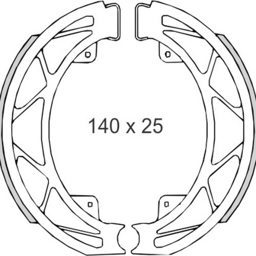 BRENTA BRZDOVÉ ČELNÍKY PIAGGIO FLY 05′-/LIBERTY 97′-14’/LIBERTY 4T 00′- (140x25mm) (FT 0303)