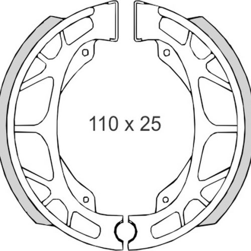 BRENTA BRZDOVÉ ČELNÍČKY DAELIM/HONDA/KYMCO/PEUGEOT/SYM (110x25mm) (FT 01200)