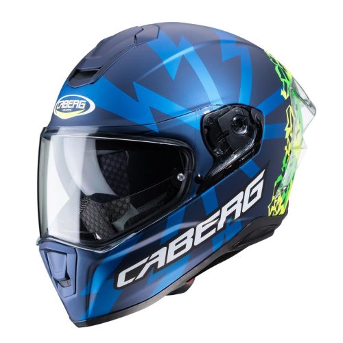 CABERG INTEGRÁLNA PRILBA MODEL DRIFT EVO STORM MATNÁ MODRÁ/ŽLTÁ FLUO/ZELENÁ FLUO FARBA MODRÁ MATNÁ/ŽLTÁ FLUO/ZELENÁ FLUO VEĽKOSŤ L