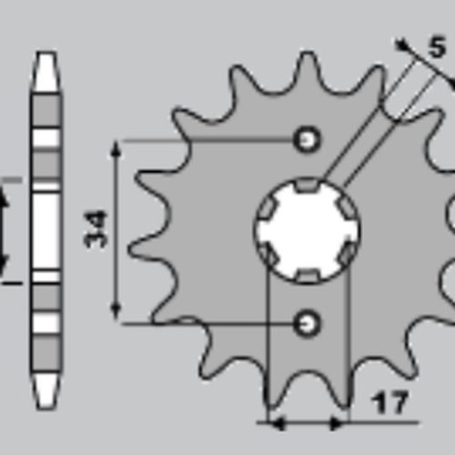 CHT PREDNÉ OZNAČENIE 2037 17 HONDA CBR 125 ’04-’14, CBF 125 ’09-’14 (JTF1264.17)