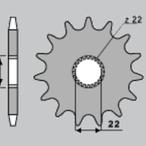 CHT PREDNÉ OZUBENÉ KOLO 406 16 APRILIA 125 RX (90-02), RS 125 (93-08) (JTF394.16)