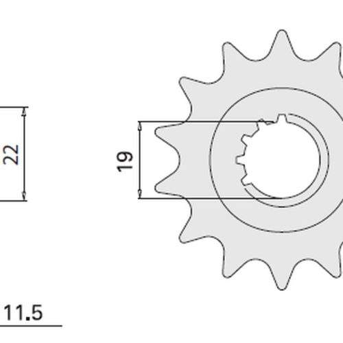 CHT PREDNÉ OZUBENÉ KOLO 4101 16 SUZUKI DR 125 85-00 (JTF409.16) (409-16)