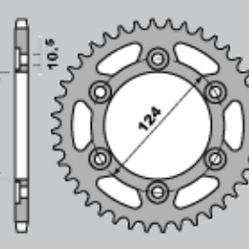 CHT ZADNÉ KOLO 1027 38 (735-38) DUCATI MONSTER 750/900`96-02 (JTR735.38)