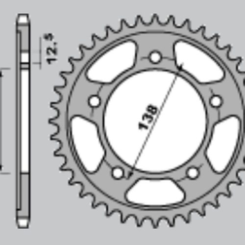 CHT ZADNÉ OZNAČENIE 408 42 (A4150302423) HONDA CBF/VTR-F 1000 ’97-’10