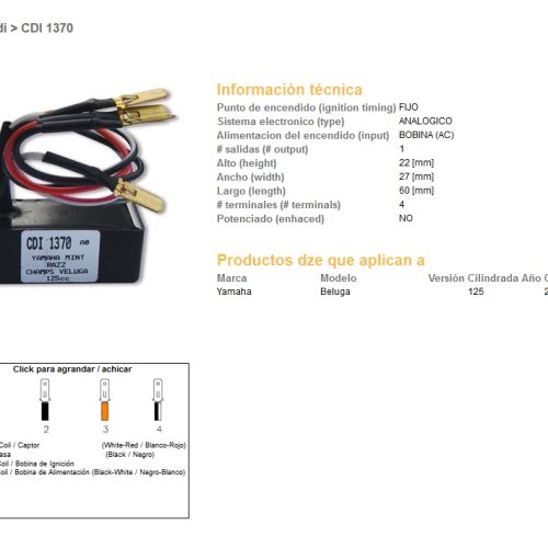 DZE ELEKTRYKA DZE ZAPAĽOVACÍ MODUL CDI YAMAHA BELUGA 125 (2YM 82305-00)