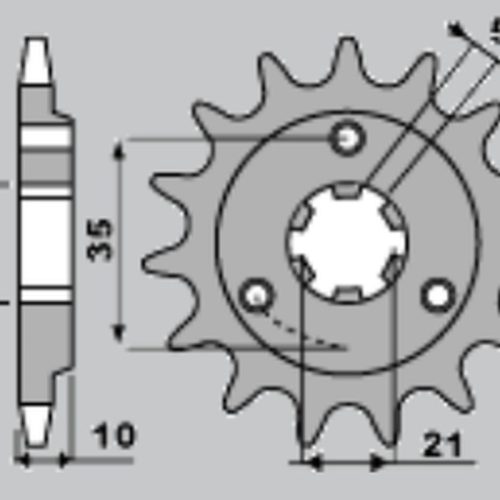 SIFAM GROSSKOPF ŠPECIÁLNE PREDNÉ OZUBENÉ KOLO 823 12 HUSQVARNA 125/240/250/350/400/430/500 ’83-’89, HUSABERG FC/FE 350 ’96-’01, FC/FE 400 ‘,5FE” ’96-” 96-’01, FE 600 ’96-’01 (CHAIN 520) (JTF823.12)