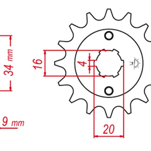 GROSSKOPF ŠPECIÁLNE PREDNÉ OZNAČENIE 2062 14 YAMAHA YFS200 BLASTER ’88-’06 (+1), TT-R230 ’05-’20 (+1), DT200 L ’85 (+1), HYOSUNG GT 250 ’04-’15, GY 250 ’04-’12 (JTF1554.14)