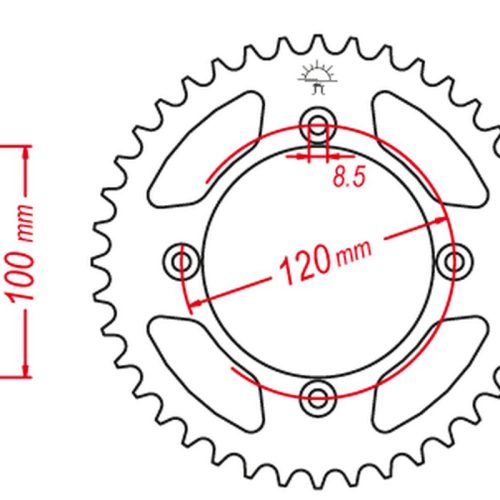 GROSSKOPF AKCIA ZADNÉ OZUBENÉ KOLO HLINÍKOVÁ MODRÁ 798 56 SUZUKI RM 80/85 ’02-’18, YAMAHA YZ 80/85 ’93-’20 (JTR798.56)