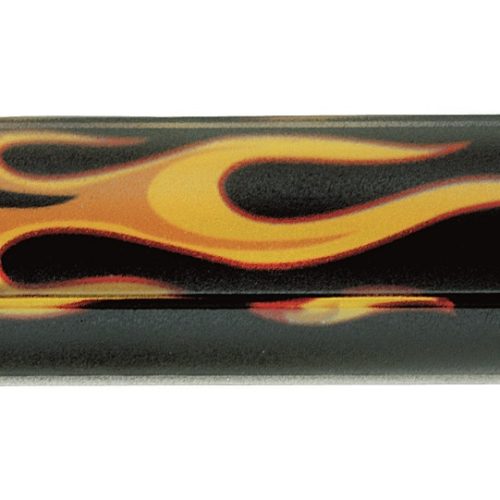 HARRI’S Rukoväť 01684-FU FLAMES (120MM/22MM) BEZ DIER ČIERNA/ŽLTÁ/ČERVENÁ