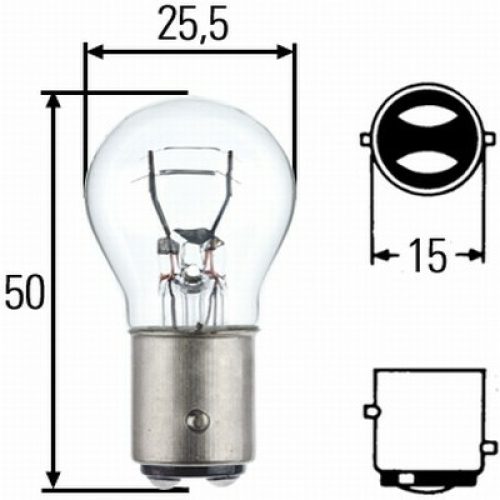 OSRAM HELLA ŽIAROVKA 8GD P21/5W 12V BAY15D