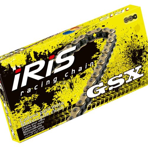 IRIS 415 GSX-140 REŤAZ (140-LINK) BEZ O-KRÚŽKOV (OPEN + CLIP) ZLATÁ FARBA