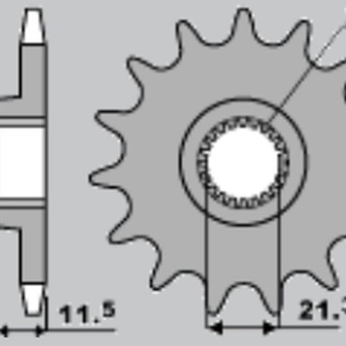 JR Predné ozubené koleso 2051 13 YAMAHA TT250R ’93-’05