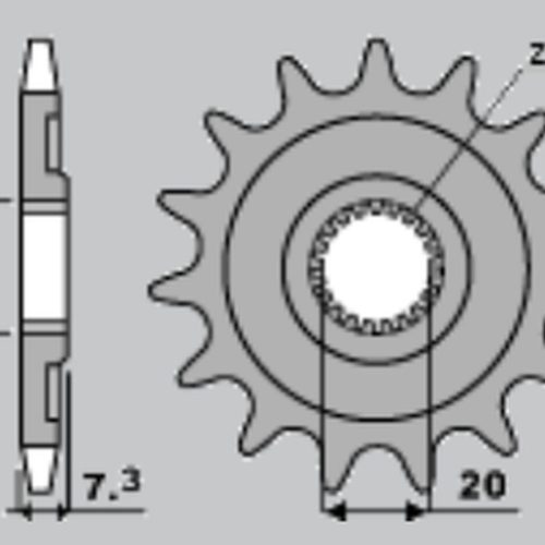 JR PREDNÉ OZNAČENIE 2120 14 HONDA CRF 250X ’04-’09, CR 125 ’04-’08 (+1) (132314JT)