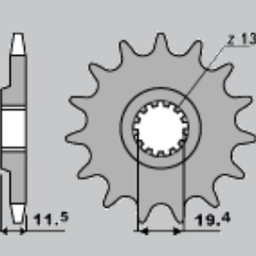 JR PREDNÉ OZUBENÉ KOLO 4101 15 SUZUKI DR 125 ’94-’00 (JTF409.15)