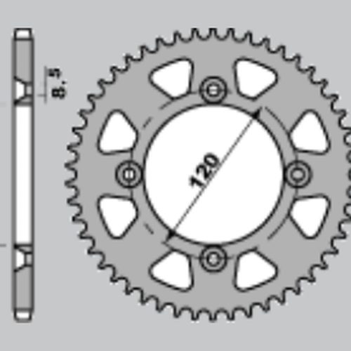 JR ZADNÉ KOLO HLINÍKOVÉ (ANODIZOVANÉ) 798 48 SUZUKI RM 80 ’83-’01, RM 85 ’02-’20, YAMAHA YZ 80 ’93-’01, YZ 85 ’02-’22 MODRÁ