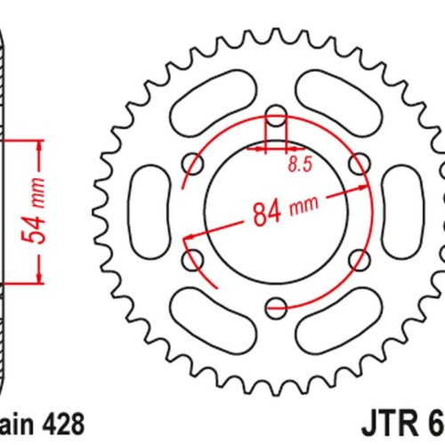 JT OZUBENÉ KOLESO ZADNÁ 1197 52 GILERA 125 RTX ’85-88′; (119752JT) (REŤAZ.428)