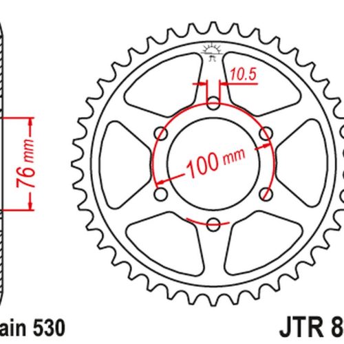 JT OZUBENÉ KOLESO ZADNÝ 816 38 SUZUKI GR 650 ’83-85 (81638JT) (REŤAZ 530)