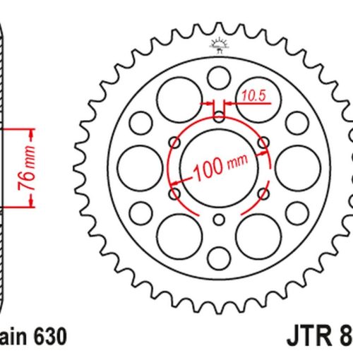 JT OZUBENÉ KOLESO ZADNÝ 818 41 SUZUKI GS 750 ’77-83, GSX 750 ’79-82 (81841JT) (REŤAZ 630)