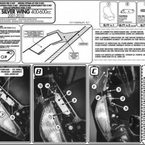 KAPPA DRŽÁK NA OKNO 214DT HONDA SILVERWING 400-600CCM (01-10)