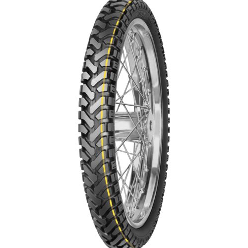 MITAS PNEU 110/80-19 E-07 59T TL DAKAR (ZLTY PRUH) PREDNA BODKA 35-37/2022 (24445)