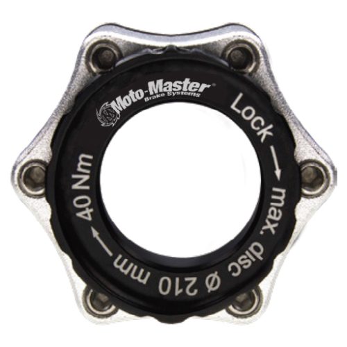 MOTO-MASTER ADAPTÉR NA BICYKEL CENTERLOCK 6 Skrutková oska 20mm FARBA ČIERNA STRIEBORNÁ