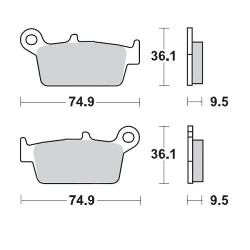 MOTO-MASTER BRZDOVÉ OBLOŽENIE KH131 SINTER METAL OEM: 11 (SINTERPRO RACING) HONDA: CR 80-125-250-500, XR 250-400-600-650, Káva