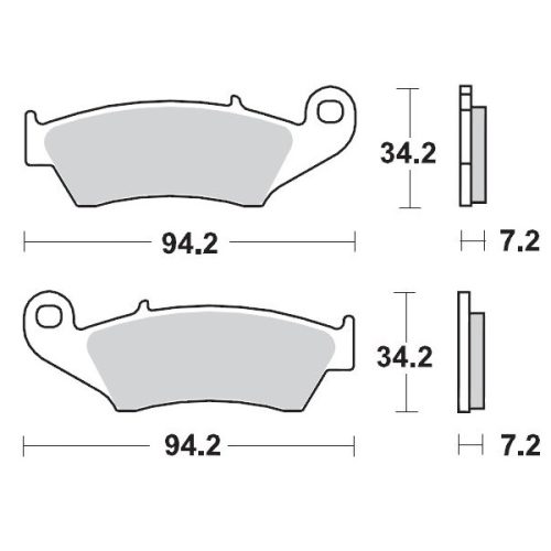 MOTO-MASTER BRZDOVÉ OBLOŽENIE KH185 / KH389 NITRO RACING SINTER METAL METAL: 22 (NITRO SPORT) HONDA: CR 125-250-500, CRF 450, XR 400-600-650R, K