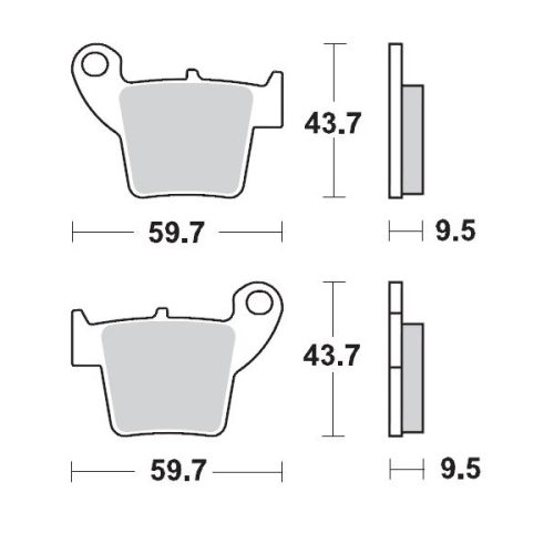 MOTO-MASTER BRZDOVÉ OBLOŽENIE KH346 SINTER METAL OEM: 11 (SINTERPRO RACING) CR 125-250, CRF 450