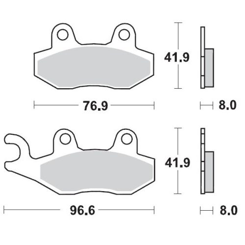 MOTO-MASTER BRZDOVÉ OBLOŽENIE KH135 / KH214 SINTER METAL OEM: 11 (SINTERPRO RACING) KAWASAKI: KX 125-250-500, KDX 200-250, SUZUKI: RM