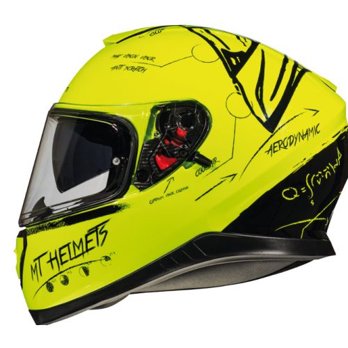 MT HELMETS MT  INTEGRÁLNA PRILBA THUNDER 3 SV DOSKA S BLIND FLUO ŽLTÁ/ČIERNA VEĽKOSŤ XS