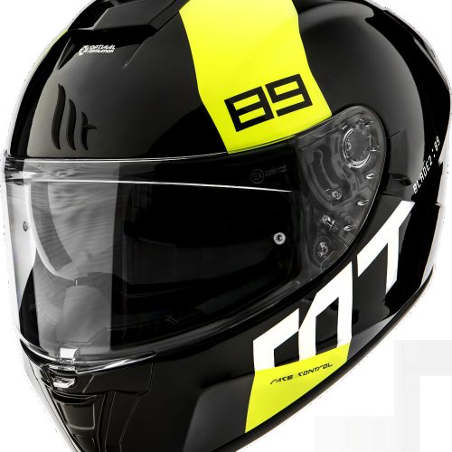 MT HELMETS MT PROMOTION INTEGRÁLNA ČEPEL NA PRILBU 2 SV 89 B3 FARBA ČIERNA/FLUO ŽLTÁ VEĽKOSŤ S