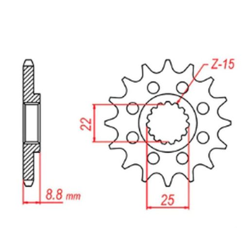 MTX DIELY 2023/03 PREDNÉ OZNAČENIE 1248 13 KTM SX/EXC ’91-’22 (JTF1901.13) (REŤAZ 520)