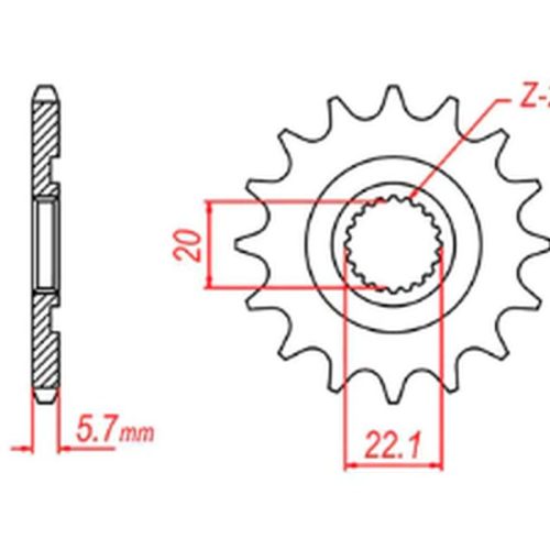 MTX DIELY 2023/03 PREDNÉ KOLO 2103 13 YAMAHA YZF 250 ’01-’17, WR 250F ’01-’17 (JTF1590.13) (REŤAZ 520)