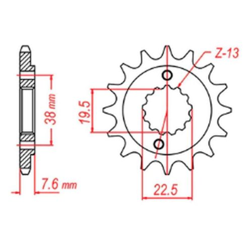 MTX DIELY 2023/03 PREDNÉ KOLO 2116 14 SUZUKI LTR 450 ’06-’12, LTZ 400 ’03-’13, RMX 450 ’10-’13 (JTF1401.14) (REŤAZ 520)