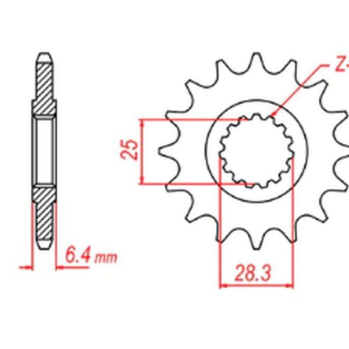 MTX DIELY 2023/03 PREDNÉ OZNAČENIE 2168 14 YAMAHA YFZ 450/YFM 700 RAPTOR ’06-’19 (JTF1592.14) (REŤAZ 520)