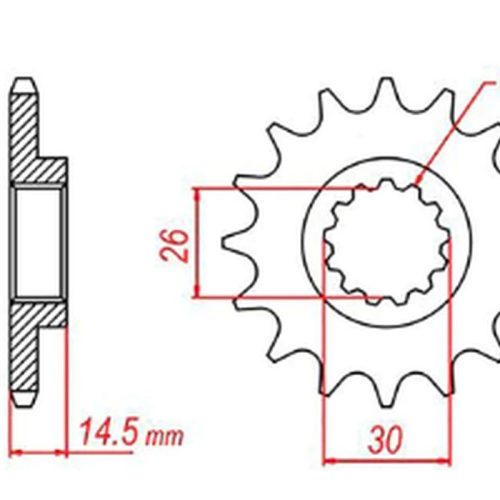 MTX DIELY 2023/03 PREDNÉ OZNAČENIE 340 13 HONDA CR 125 ’87-’03 (JTF326.13) (REŤAZ 520)