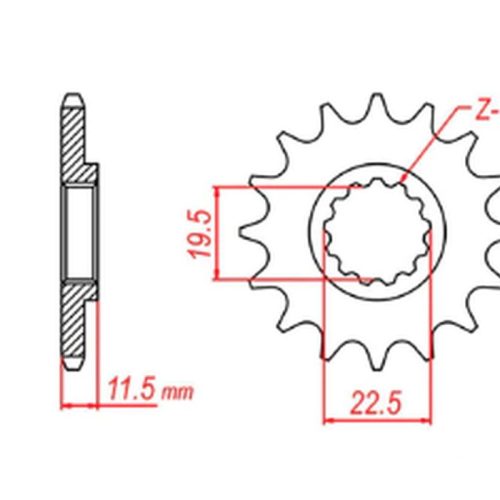 MTX DIELY 2023/03 PREDNÉ KOLO 4101 14 SUZUKI DRZ 125 ’03-’13 (JTF409.14) (REŤAZ 428)