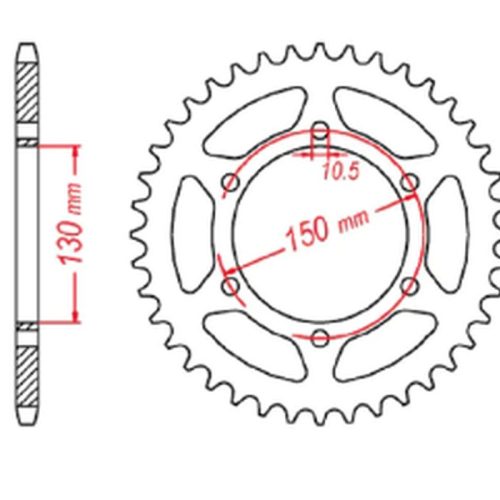 MTX DIELY 2023/03 ZADNÉ OZNAČENIE 236 46 HONDA NX 650 ’95-’01, YAMAHA XJ 6 ’09-’15 (JTR305.46)* (REŤAZ 520) – POZRI TIEŽ 430946 (3.4645)/