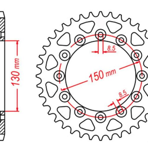 MTX DIELY 2023/03 ZADNÉ KOLO 245 41 HONDA XL 600 LM ’85-’88 (JTR245/2.41) (REŤAZ 520)