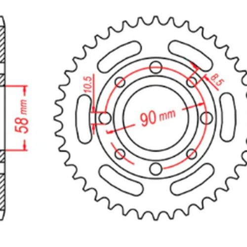 MTX DIELY 2023/03 ZADNÉ OZNAČENIE 279 33 HONDA CB 250 TWO FIFTY, NIGHTHAWK ’92-’02, CMX 250 REBEL (JTR279.33) (REŤAZ 520)