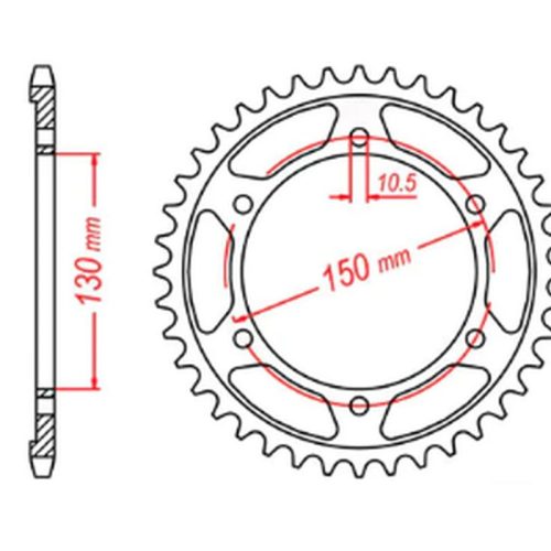 MTX DIELY 2023/03 ZADNÉ OZNAČENIE 300 42 YAMAHA TDM 900 ’02-’13 (JTR300.42) (REŤAZ 525)