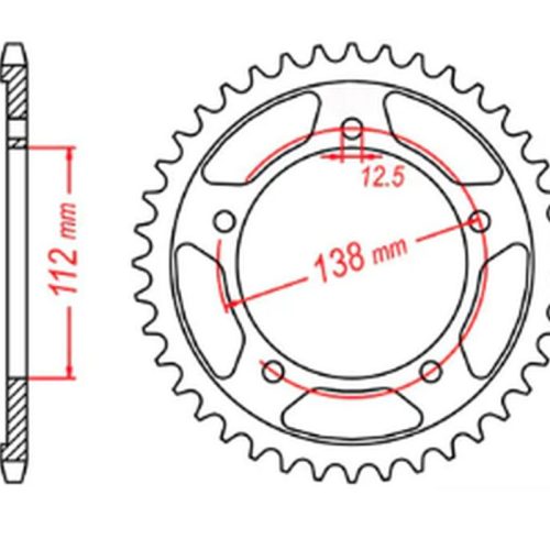 MTX DIELY 2023/03 ZADNÉ KOLO 408 43 HONDA CBR 600F ’91-’96, CBF 1000 ’06-’10 (SC58) (JTR302.43) (REŤAZ 530)