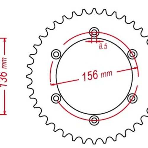 MTX DIELY 2023/03 ZADNÉ KOLO 4365 43 SUZUKI DR 650 SE ’96-’12 (JTR1791.43) (REŤAZ 525)