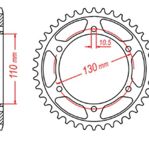 MTX DIELY 2023/03 ZADNÉ OZNAČENIE 4385 46 YAMAHA R6 ’06-’20, MT09 ’14-’19, SUZUKI GSXR 750 ’11-’19, GSXR 1000 ’17-‘000, XS19’+919 ) (JTR1876.46) (CHAIN 525)